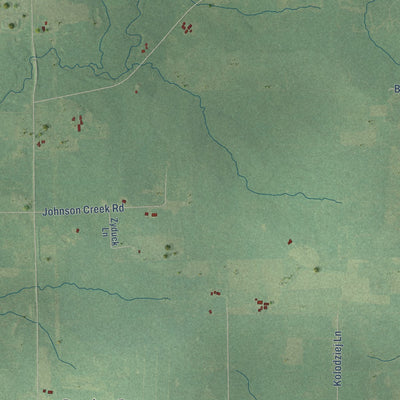Second close-up of the map of Guenther, Wisconsin print showing more streets and buildings