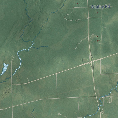 Second close-up of the map of Hackett, Wisconsin print showing more streets and buildings