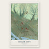 Hager City, Wisconsin map print, the full design