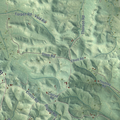 Close-up of the map of Hale, Wisconsin print showing street and building detail