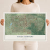 Map of Hales Corners, Wisconsin, 12 x 18 inch unframed archival matte print