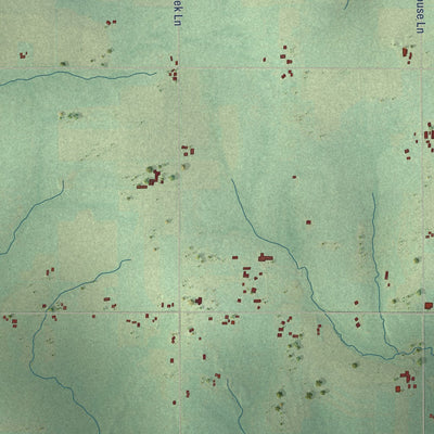 Close-up of the map of Hamburg, Marathon County, Wisconsin print showing street and building detail