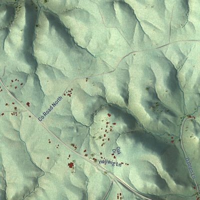 Second close-up of the map of Hamburg, Vernon County, Wisconsin print showing more streets and buildings