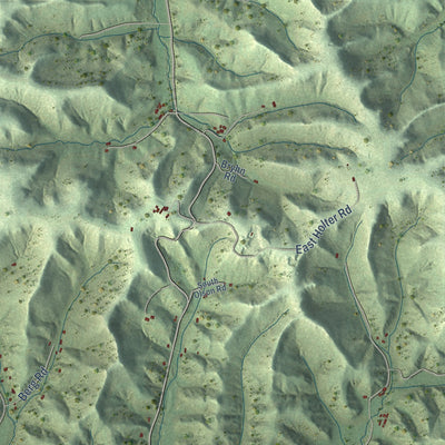 Close-up of the map of Hamilton, Wisconsin print showing street and building detail