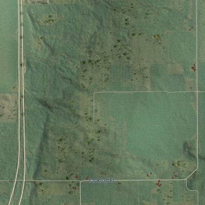 Second close-up of the map of the Town of Hancock, Wisconsin print showing more streets and buildings