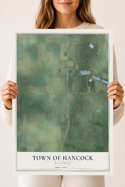 Map of the Town of Hancock, Wisconsin, 18 x 24 inch unframed archival matte print