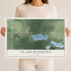 Map of Hancock, Wisconsin, 12 x 18 inch unframed archival matte print