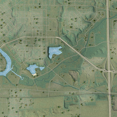 Second close-up of the map of Harmony, Rock County, Wisconsin print showing more streets and buildings