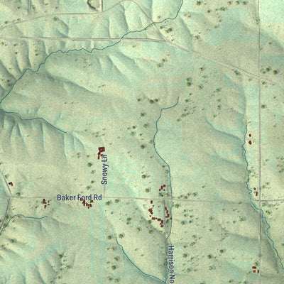 Second close-up of the map of the Town of Harrison, Grant County, Wisconsin print showing more streets and buildings