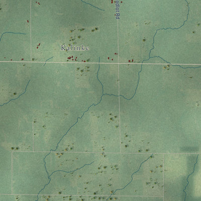 Second close-up of the map of Hewitt, Marathon County, Wisconsin print showing more streets and buildings