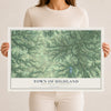 Map of the Town of Highland, Iowa County, Wisconsin, 12 x 18 inch unframed archival matte print