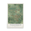 Map of Highland, Wisconsin, 12 x 18 inch unframed archival matte print