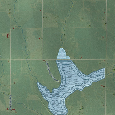 Second close-up of the map of Hixon, Wisconsin print showing more streets and buildings