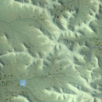 Second close-up of the map of the Town of Hixton, Wisconsin print showing more streets and buildings