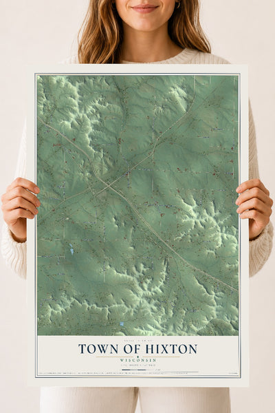 Map of the Town of Hixton, Wisconsin, 18 x 24 inch unframed archival matte print