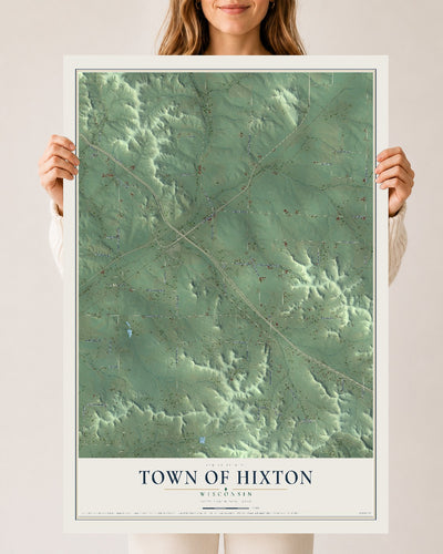Map of the Town of Hixton, Wisconsin, 24 x 36 inch unframed archival matte print