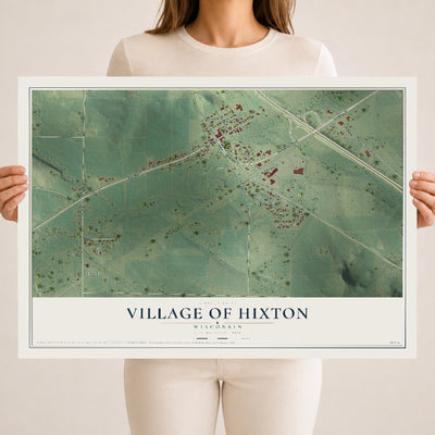 Map of Hixton, Wisconsin, 18 x 24 inch unframed archival matte print