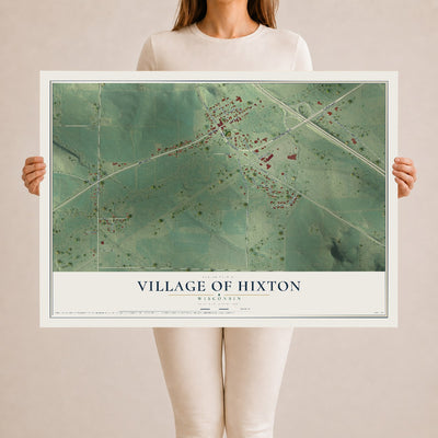 Map of Hixton, Wisconsin, 24 x 36 inch unframed archival matte print