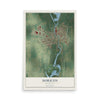 Map of Horicon, Wisconsin, 12 x 18 inch unframed archival matte print