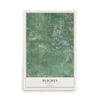 Map of Hughes, Wisconsin, 12 x 18 inch unframed archival matte print