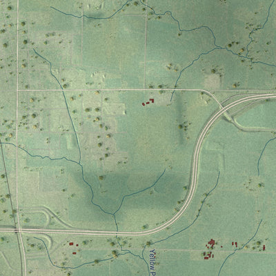 Close-up of the map of Hull, Marathon County, Wisconsin print showing street and building detail