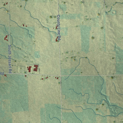 Close-up of the map of Humboldt, Wisconsin print showing street and building detail