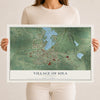Map of Iola, Wisconsin, 12 x 18 inch unframed archival matte print
