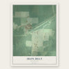 Iron Belt, Wisconsin map print, the full design
