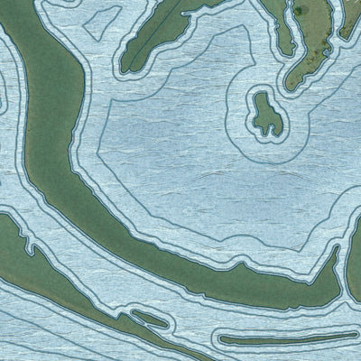 Close-up of the map of Isabelle, Wisconsin print showing street and building detail