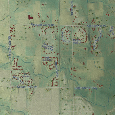 Close-up of the map of the Town of Jackson, Washington County, Wisconsin print showing street and building detail