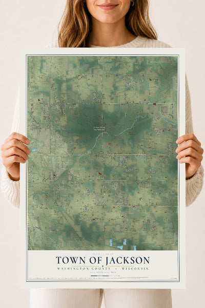 Map of the Town of Jackson, Washington County, Wisconsin, 18 x 24 inch unframed archival matte print