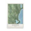 Map of Jacksonport, Wisconsin, 12 x 18 inch unframed archival matte print