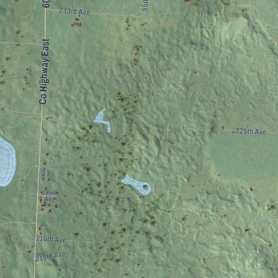 Second close-up of the map of Johnstown, Polk County, Wisconsin print showing more streets and buildings