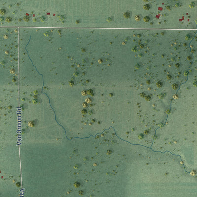 Close-up of the map of Jolmaville, Wisconsin print showing street and building detail