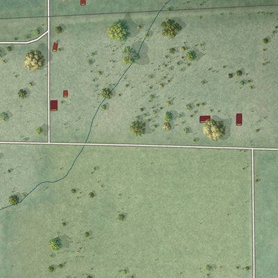 Second close-up of the map of Kennan, Wisconsin print showing more streets and buildings