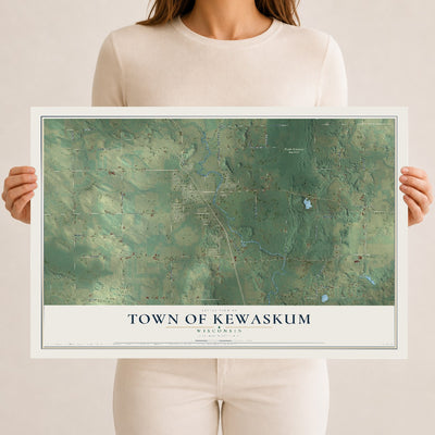 Map of the Town of Kewaskum, Wisconsin, 12 x 18 inch unframed archival matte print