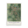 Map of Kewaskum, Wisconsin, 12 x 18 inch unframed archival matte print