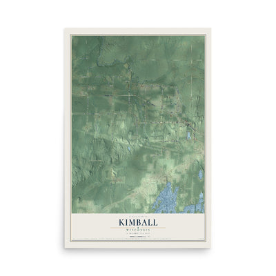 Map of Kimball, Wisconsin, 12 x 18 inch unframed archival matte print