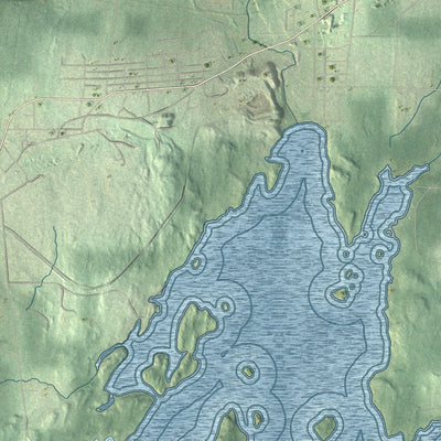 Close-up of the map of Kimball, Wisconsin print showing street and building detail