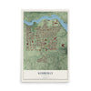 Map of Kimberly, Wisconsin, 12 x 18 inch unframed archival matte print