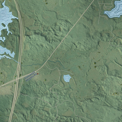 Second close-up of the map of King, Wisconsin print showing more streets and buildings