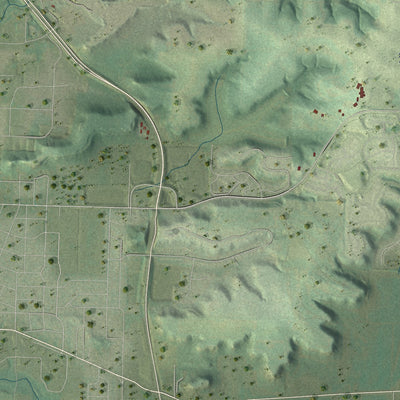 Second close-up of the map of Kinnickinnic, Wisconsin print showing more streets and buildings