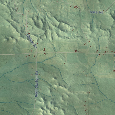 Close-up of the map of Knapp, Jackson County, Wisconsin print showing street and building detail