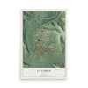 Map of La Farge, Wisconsin, 12 x 18 inch unframed archival matte print