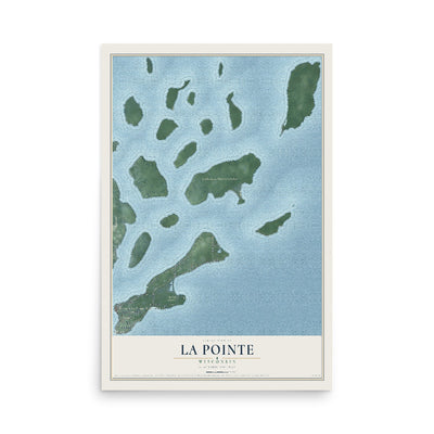Map of La Pointe, Wisconsin, 12 x 18 inch unframed archival matte print