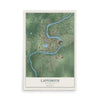 Map of Ladysmith, Wisconsin, 12 x 18 inch unframed archival matte print