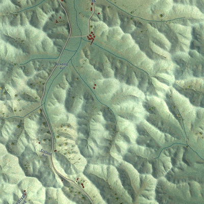 Close-up of the map of Lafayette, Monroe County, Wisconsin print showing street and building detail