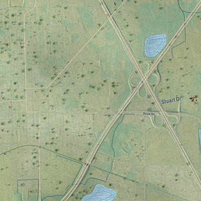 Second close-up of the map of Lafayette, Walworth County, Wisconsin print showing more streets and buildings