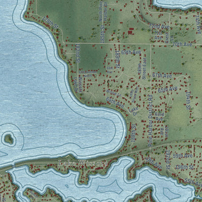 Close-up of the map of Lafayette, Chippewa County, Wisconsin print showing street and building detail