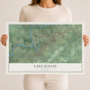 Map of Lake Hallie, Wisconsin, 12 x 18 inch unframed archival matte print